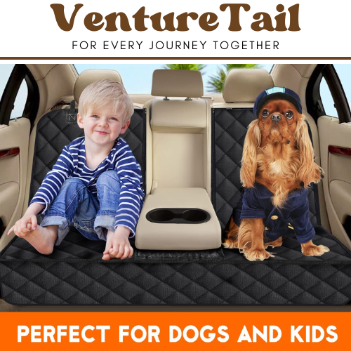 Dog Car Seat Cover Kit — Waterproof Protector + 2 Safety Belts
